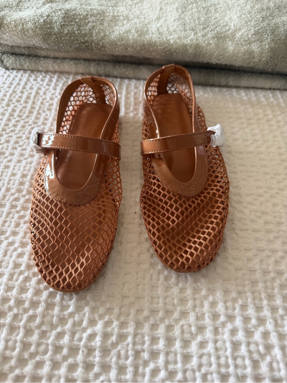 Women's Slingback Mesh Flats in Copper Brown